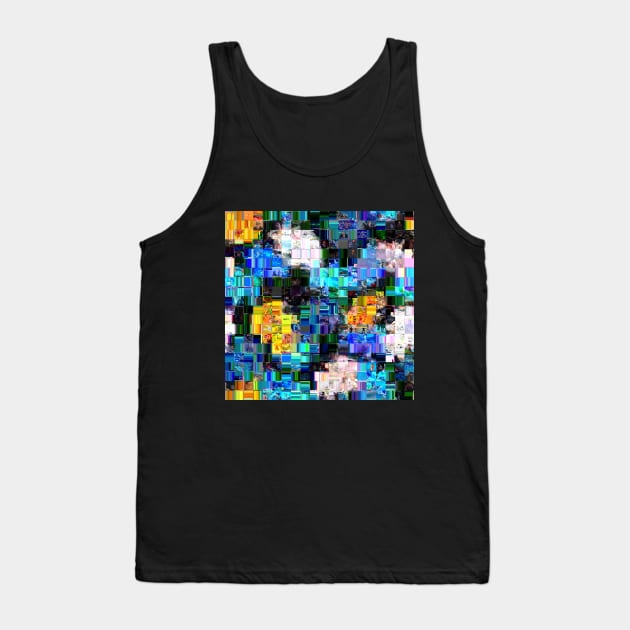 Autumn Style Glitch Mosaic Quilt Tank Top by terrybain